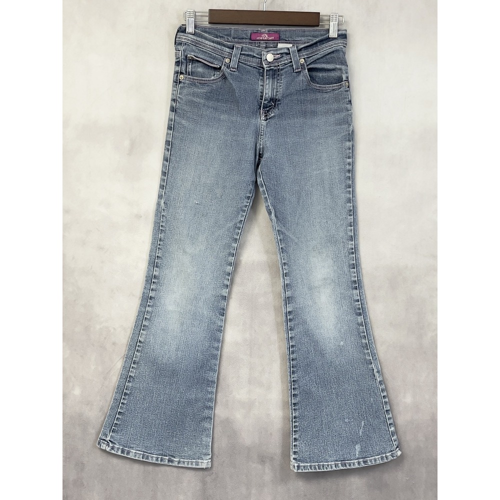 Y2K Jordache Bootcut Jeans Girls 14 Pink Stitch Stretch Denim Indie Bratz Grunge